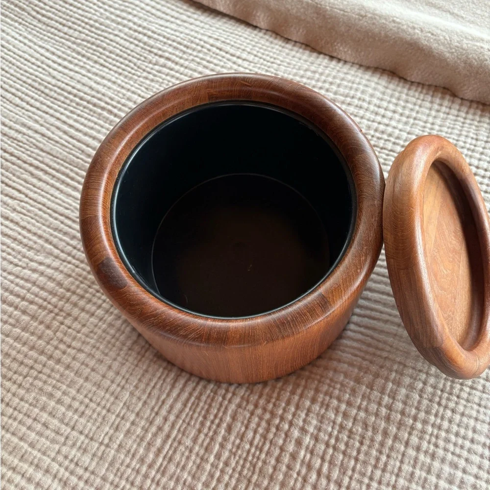 Mid Century Nissen Denmark Teak Ice Bucket